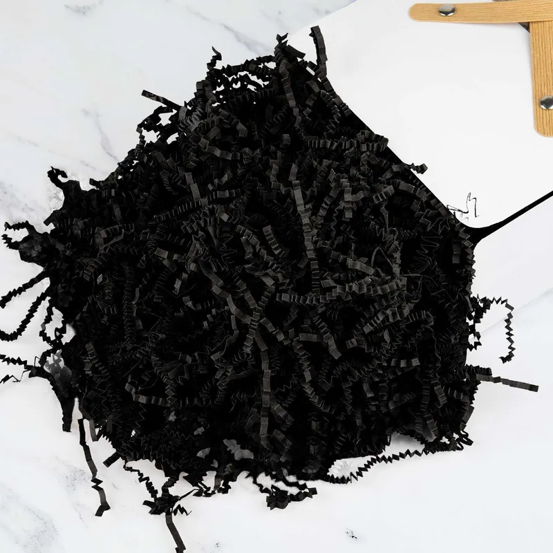 Caonysh 8.5oz Crinkle Paper Filler for Gift Baskets Gift Boxes(Black) photo 2