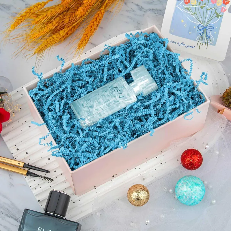 Caonysh 8.5oz Crinkle Paper Filler for Gift Baskets Gift Boxes(Blue) photo 7