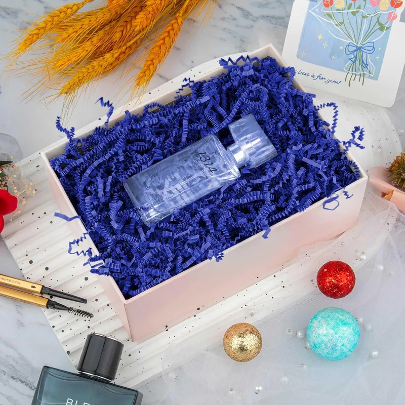 Caonysh 8.5oz Crinkle Paper Filler for Gift Baskets Gift Boxes(Navy Blue) photo 5