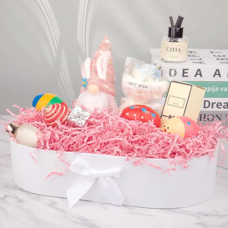 Caonysh 8.5oz Crinkle Paper Filler for Gift Baskets Gift Boxes(Pink) photo 2