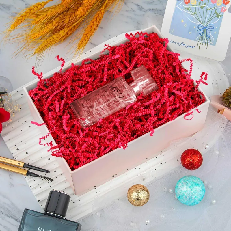 Caonysh 8.5oz Crinkle Paper Filler for Gift Baskets Gift Boxes(Red) photo 3