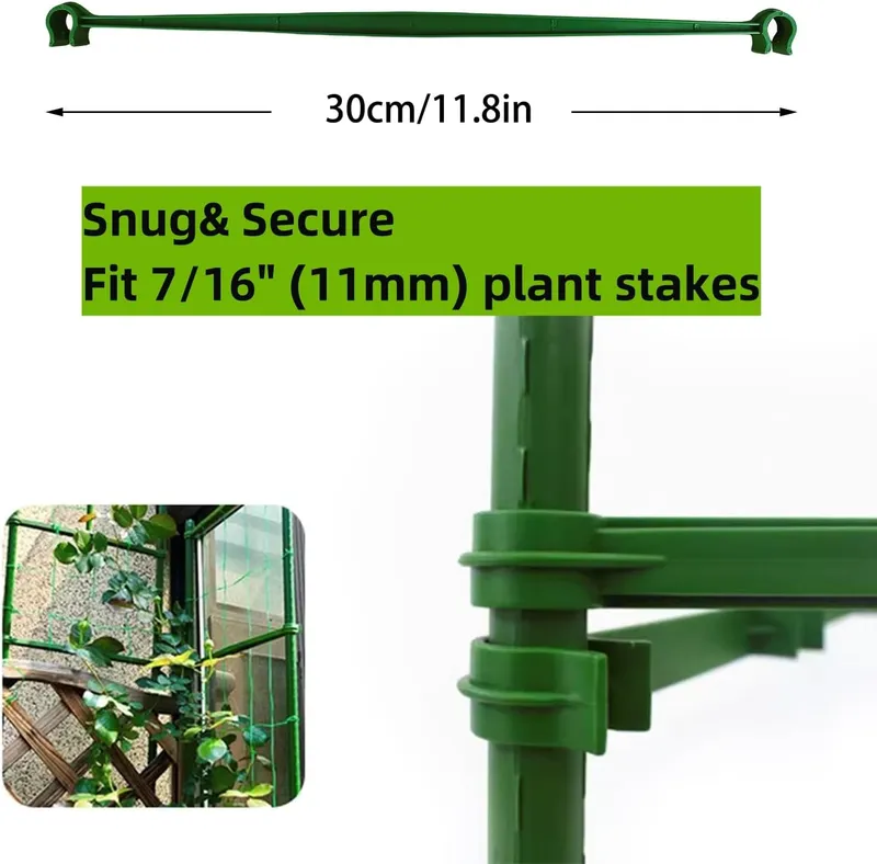36PCS Plant Stake Arms for Tomato Cage,Expandable 11.8" Plant Supports Trellis Connector Clips for 11mm Garden Plants Stakes Stand Outdoor/Indoor photo 2
